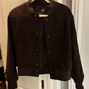GAP Women's Dark Brown Bomber Jacket